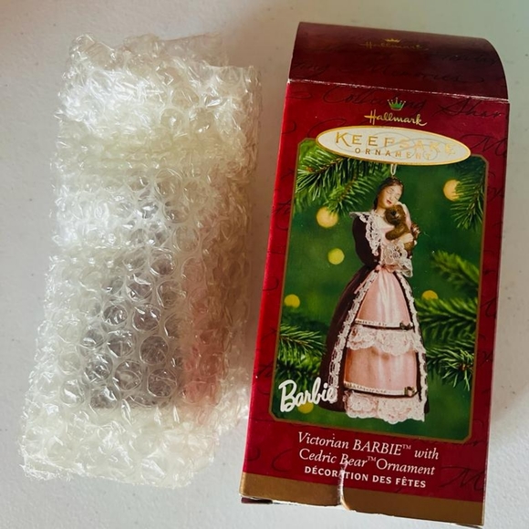 Victorian barbie with cedric bear ornament hallmark ornament - Picture 2 of 5